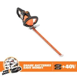 Worx 24 In. 40 V Battery Hedge Trimmer Kit (Battery & Charger)
