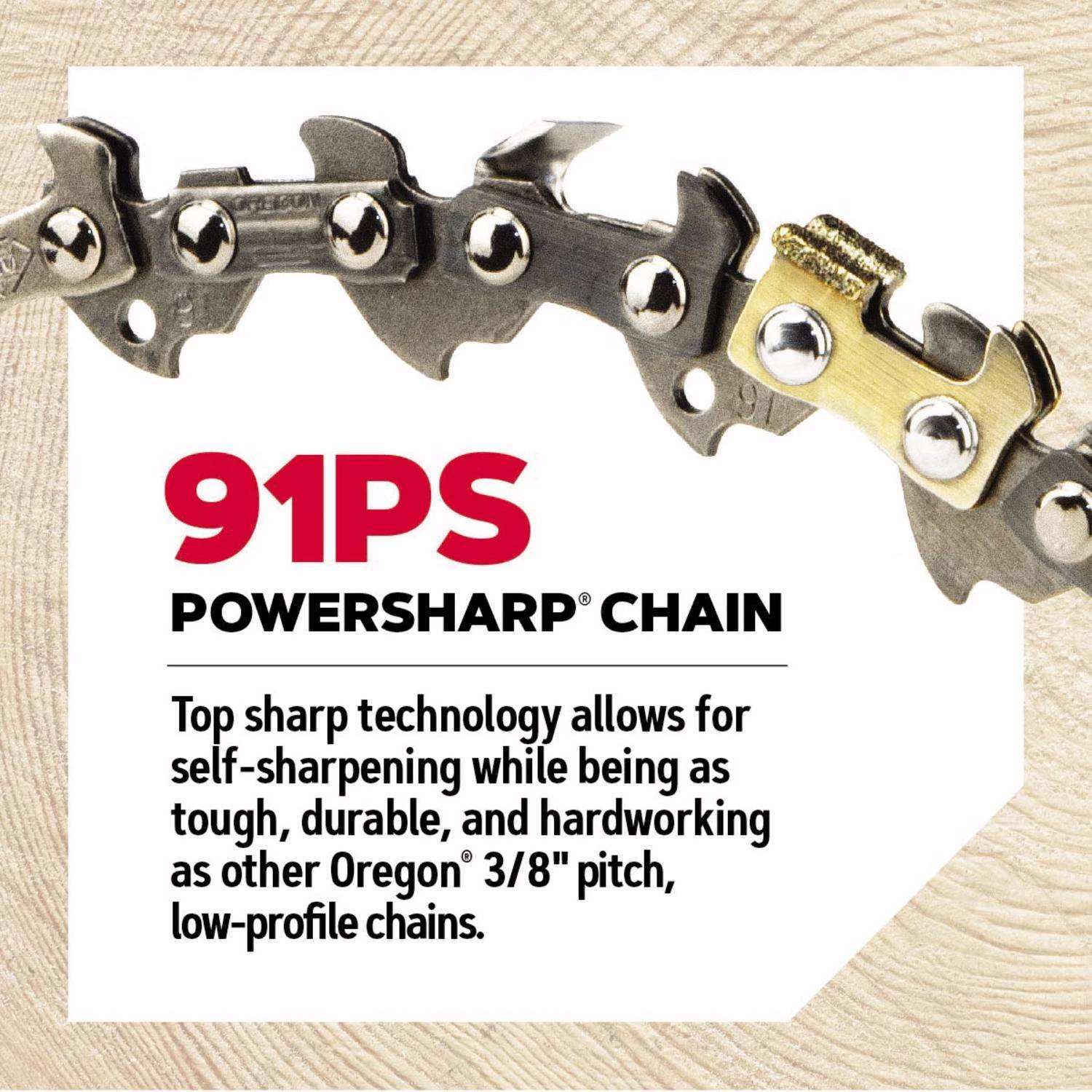 Oregon PowerSharp PS62 18 In. Chainsaw Chain 62 Links 4 Oregon PowerSharp PS62 18 In. Chainsaw Chain 62 Links - Image 2