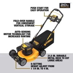 DeWalt 20V MAX DCMWP233U2 21 In. 20 V Battery Lawn Mower Kit (Battery & Charger) -Power Lawn Equipment 047662a3 41d3 40bb 823b d1d078deb73e