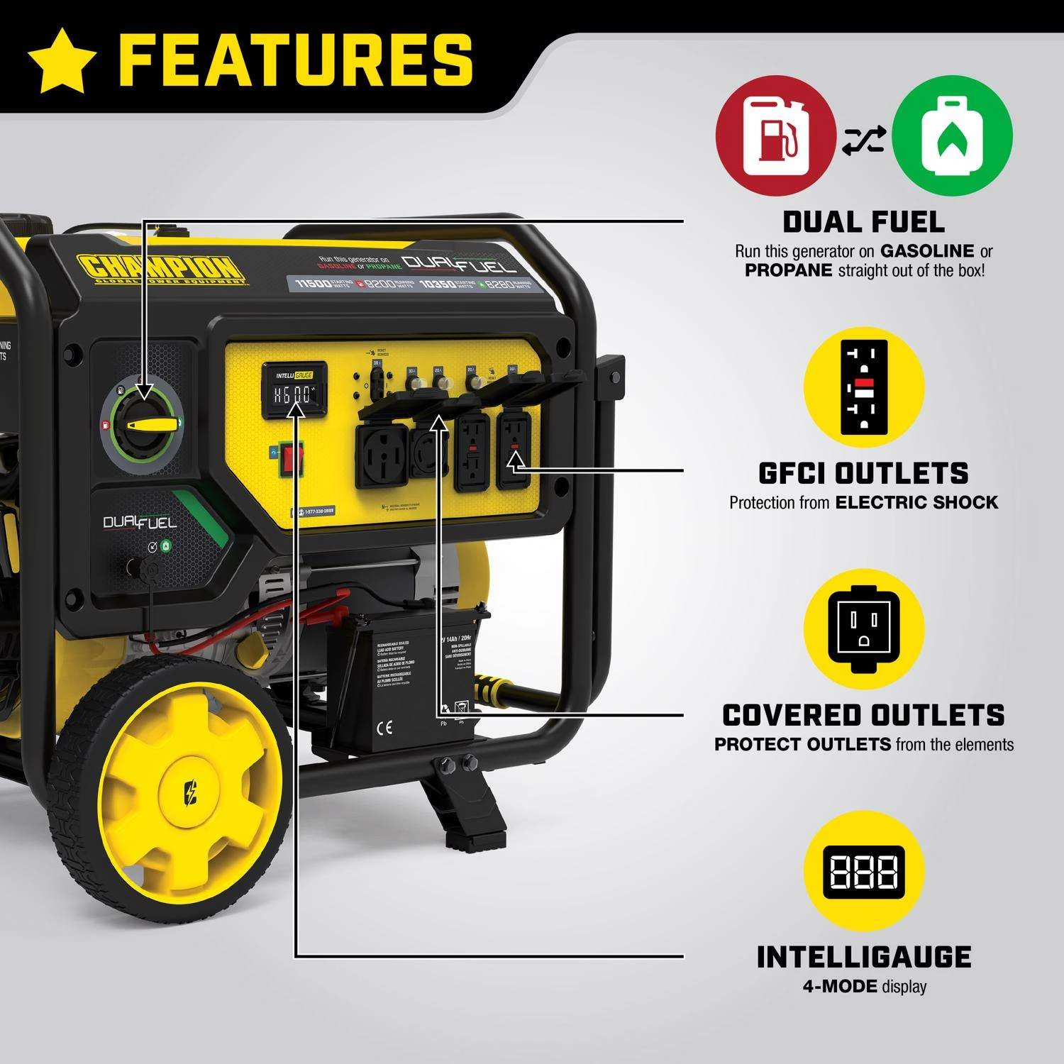 Champion 9200 W 120/240 V Gasoline Or Propane Generator 5 Champion 9200 W 120/240 V Gasoline Or Propane Generator - Image 3