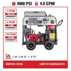 Simpson BB65106 Honda 4000 Psi Gas 4 Gpm Pressure Washer -Power Lawn Equipment 0827b442 d9db 47c7 baff f1d3805e12f9