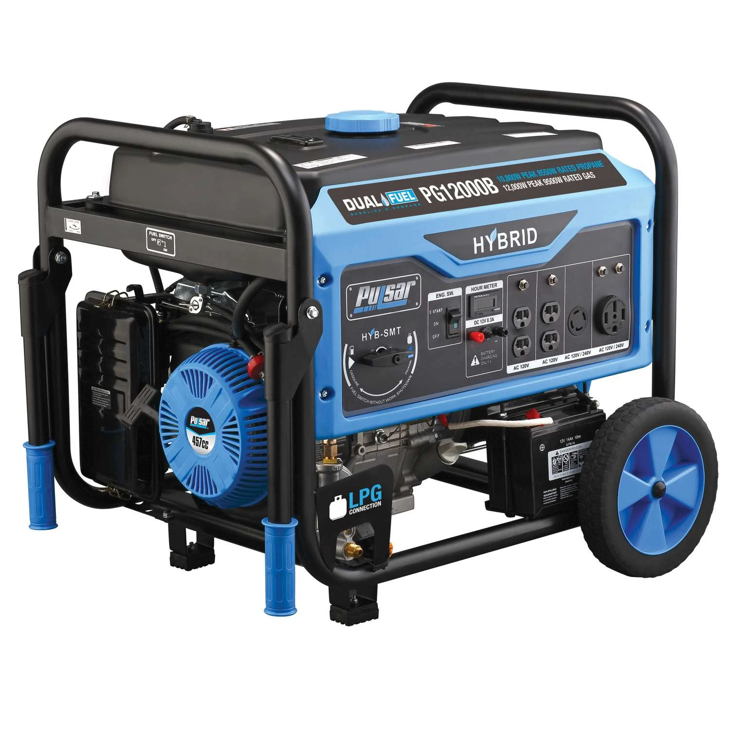 Pulsar 9500 W 120/240 V Gasoline Or Propane Portable Generator 3 Pulsar 9500 W 120/240 V Gasoline Or Propane Portable Generator