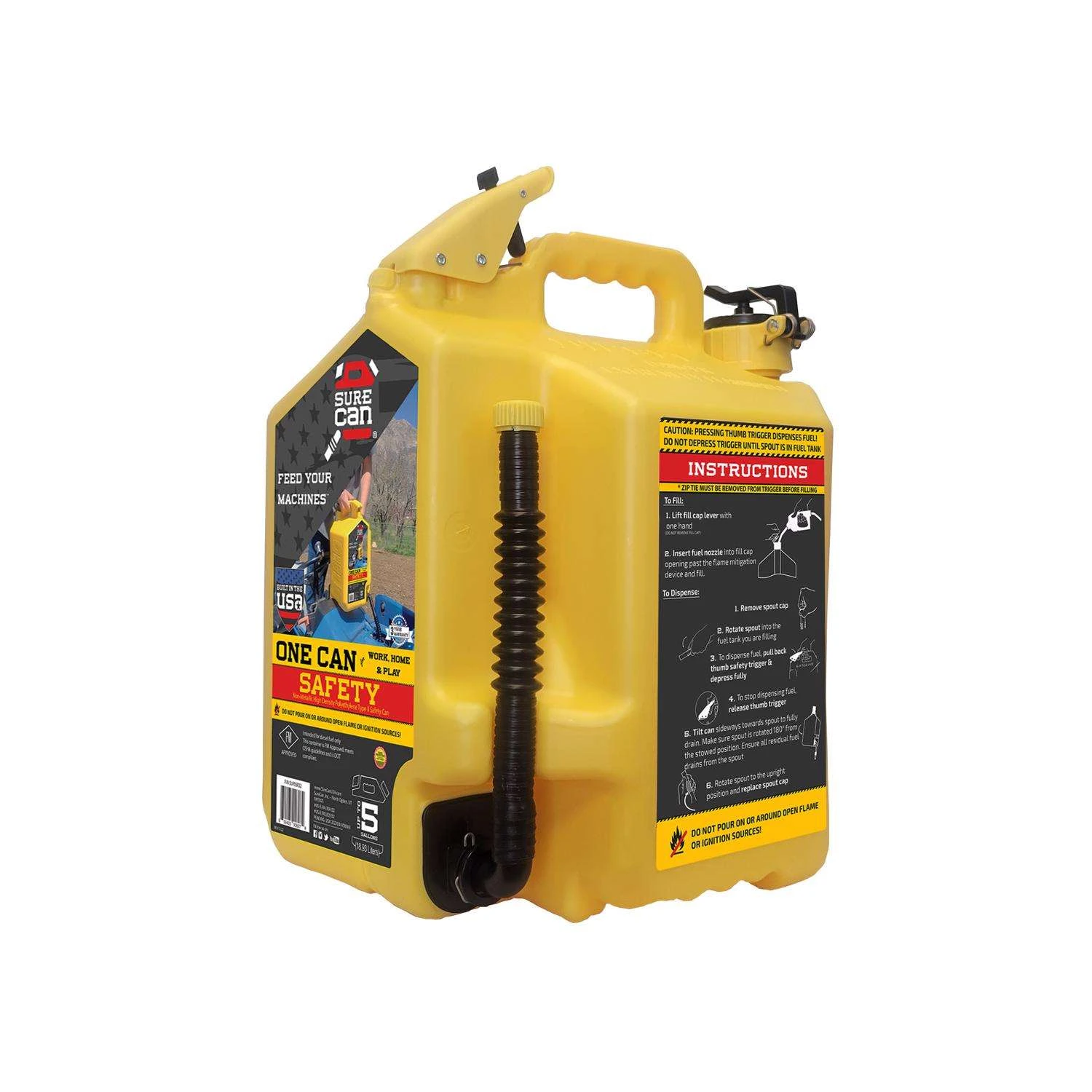 SureCan Plastic Safety Diesel Can 5 Gal 3 SureCan Plastic Safety Diesel Can 5 Gal