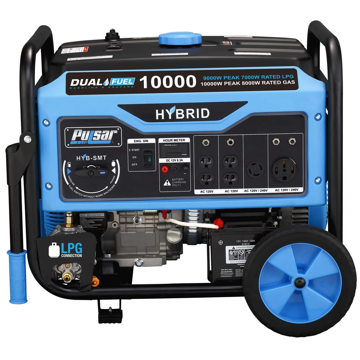 Pulsar 8000 W 120/240 V Gasoline Or Propane Portable Generator 4 Pulsar 8000 W 120/240 V Gasoline Or Propane Portable Generator - Image 2
