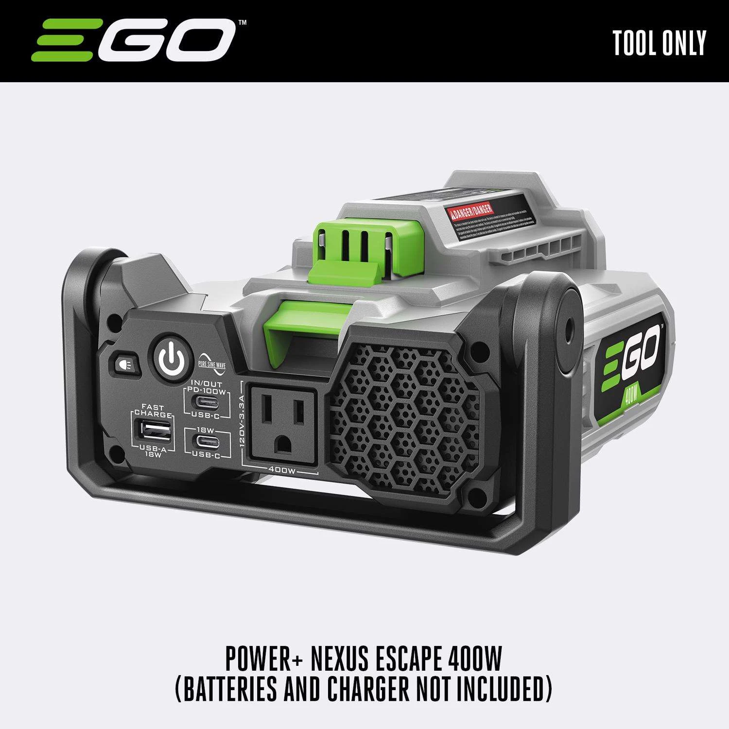 EGO Power+ Nexus Escape 400 W 120 V Battery Portable Power Station Tool Only PAD5000 4 EGO Power+ Nexus Escape 400 W 120 V Battery Portable Power Station Tool Only PAD5000 - Image 2