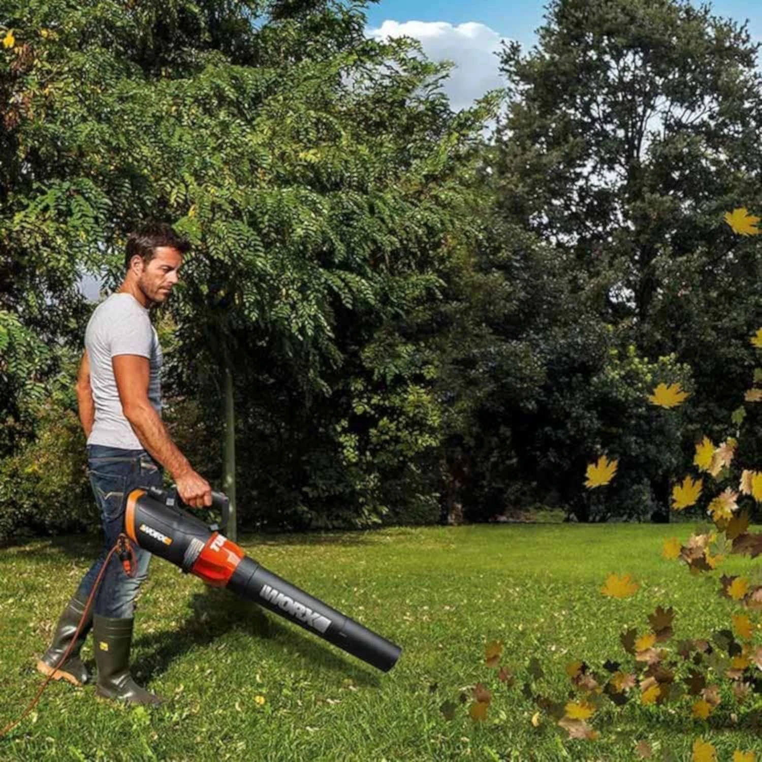Worx 110 Mph 600 CFM 120 V Electric Handheld Leaf Blower 4 Worx 110 Mph 600 CFM 120 V Electric Handheld Leaf Blower - Image 2