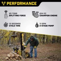 Champion 25 Ton Gas 224 Cc 4 Stoke Log Splitter 12 Champion 25 Ton Gas 224 Cc 4 Stoke Log Splitter -Power Lawn Equipment 1be22894 b5bc 4f0a 8627 2f73854bfcb6