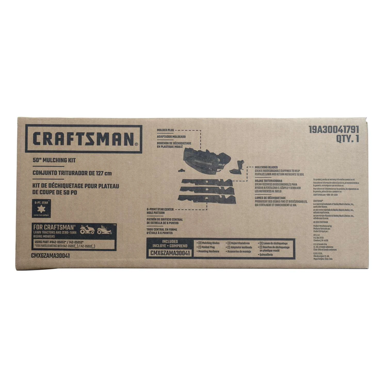 Craftsman 50 In. Mulching Blade Kit For Lawn Tractors 1 Pk 3 Craftsman 50 In. Mulching Blade Kit For Lawn Tractors 1 Pk