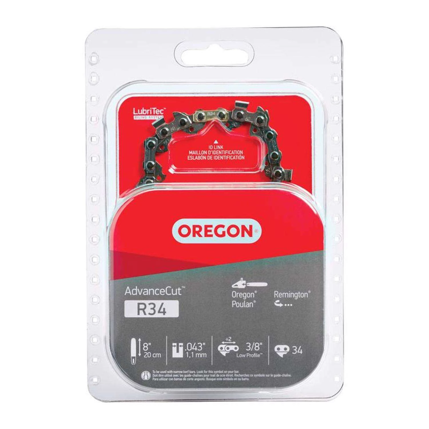 Oregon AdvanceCut R34 8 In. Chainsaw Chain 34 Links 3 Oregon AdvanceCut R34 8 In. Chainsaw Chain 34 Links