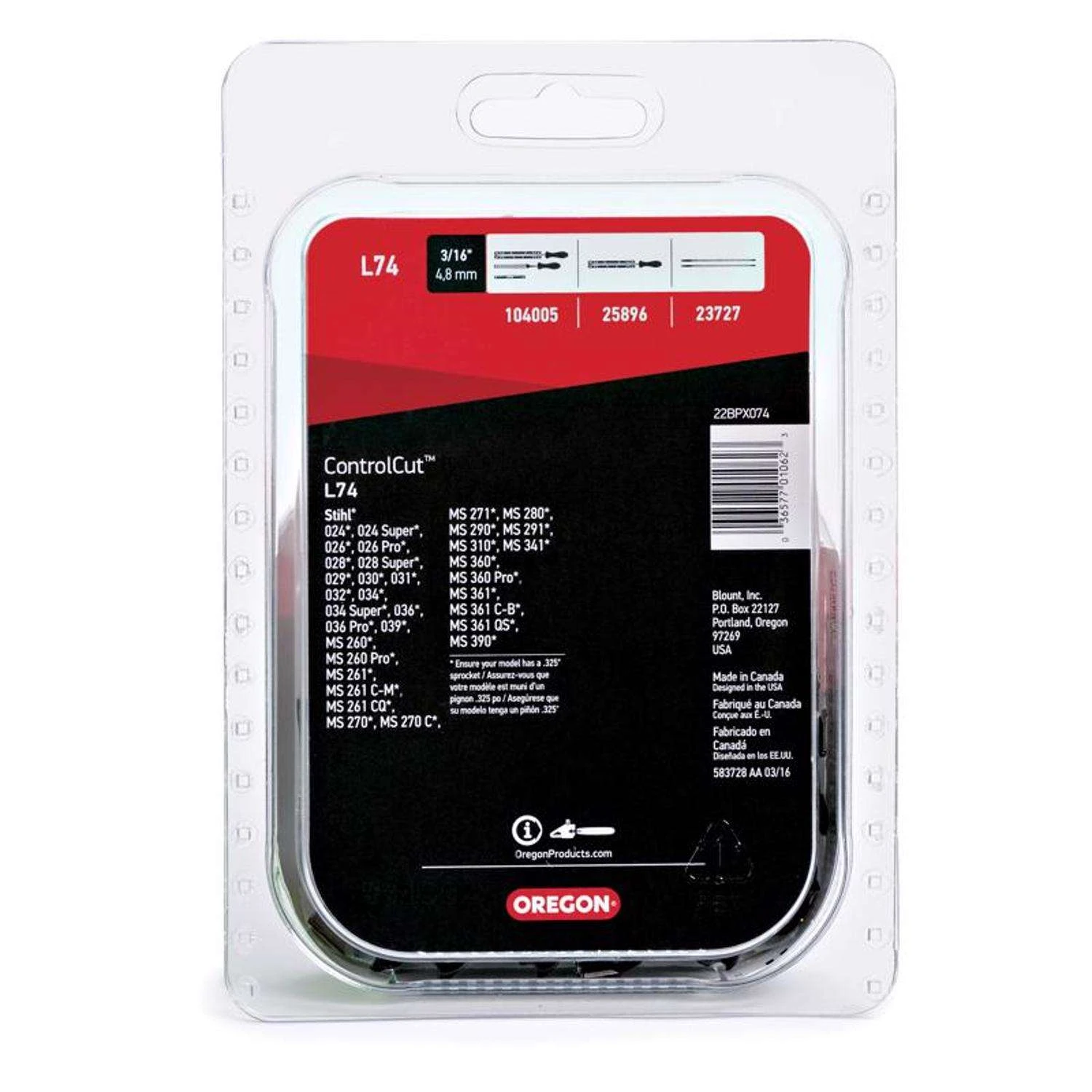 Oregon ControlCut L74 18 In. Chainsaw Chain 74 Links 6 Oregon ControlCut L74 18 In. Chainsaw Chain 74 Links - Image 4