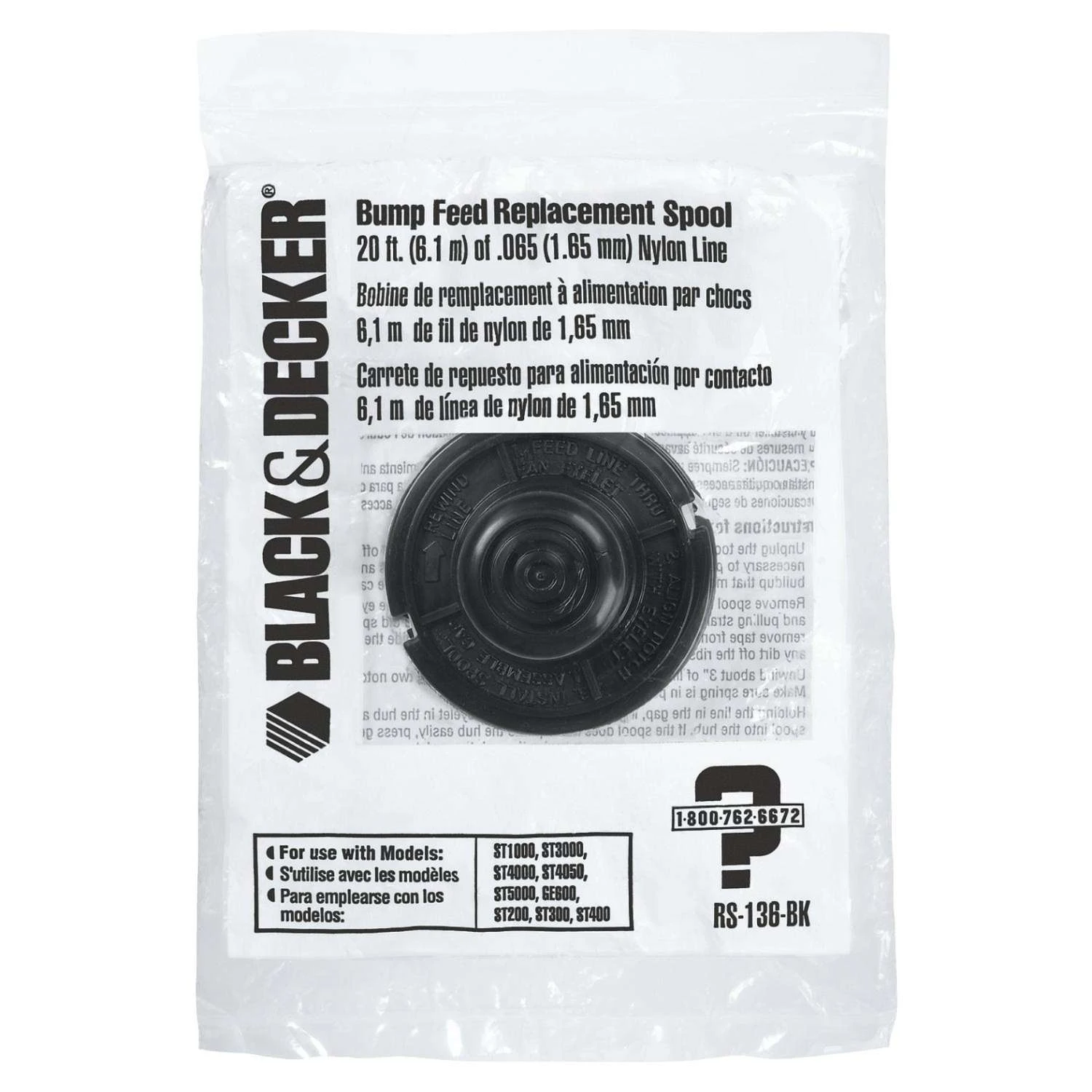 Black & Decker Black+Decker 0.065 In. D X 20 Ft. L Replacement Line Trimmer Spool 4 Black & Decker Black+Decker 0.065 In. D X 20 Ft. L Replacement Line Trimmer Spool - Image 2