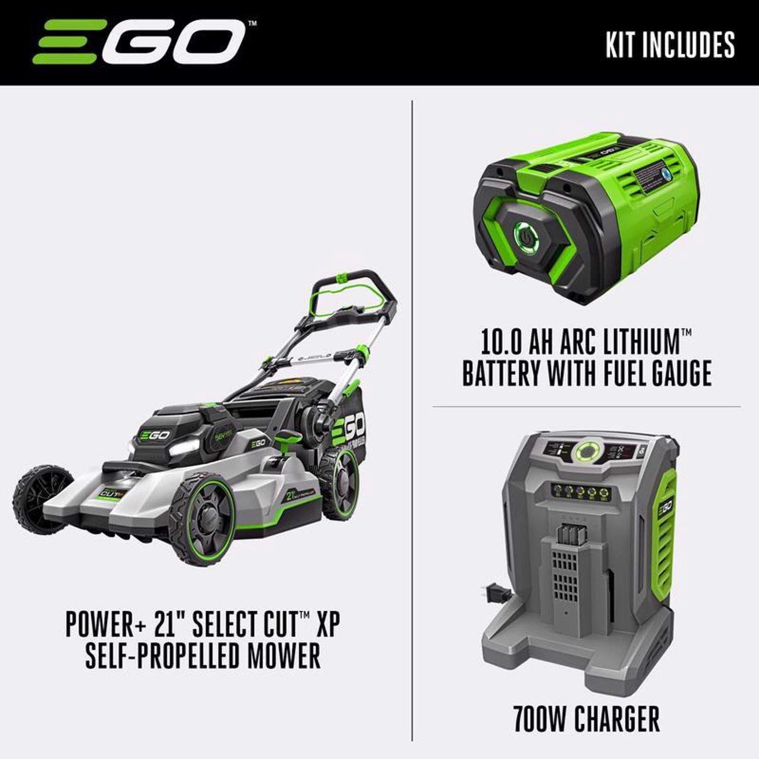 EGO Power+ LM2156SP 21 In. 56 V Battery Self-Propelled Lawn Mower Kit (Battery & Charger) W/ 10.0 AH BATTERY 4 EGO Power+ LM2156SP 21 In. 56 V Battery Self-Propelled Lawn Mower Kit (Battery & Charger) W/ 10.0 AH BATTERY - Image 2