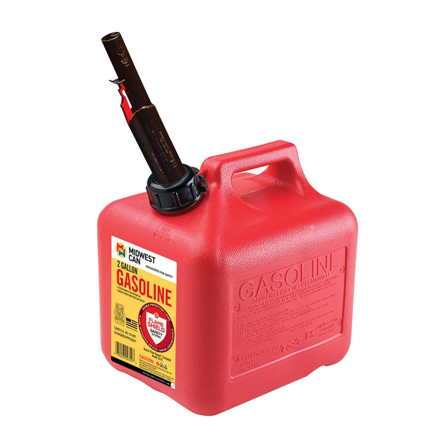 Midwest Can FlameShield Safety System Plastic Gas Can 2 Gal 4 Midwest Can FlameShield Safety System Plastic Gas Can 2 Gal - Image 2