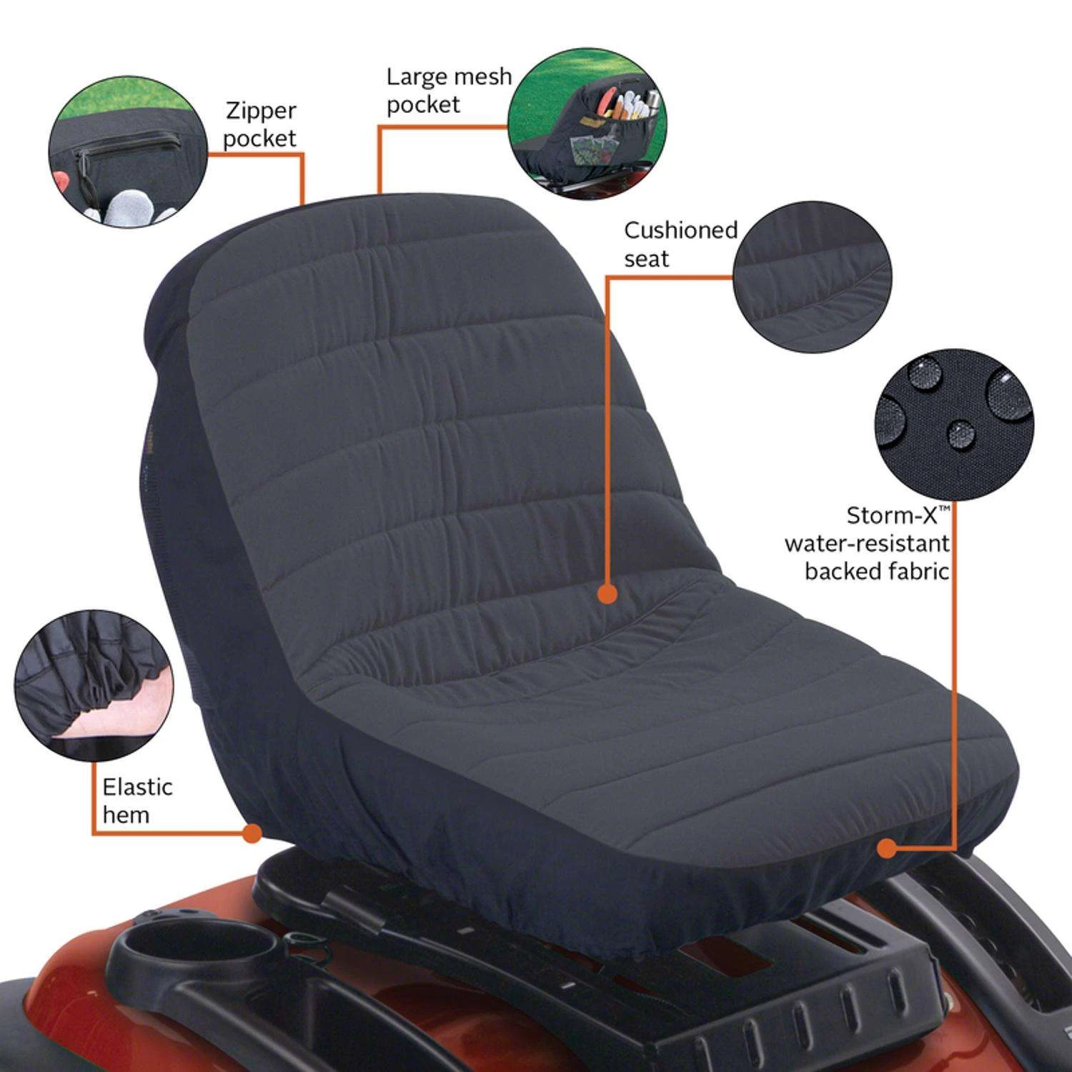 Classic Accessories Lawn Tractor Seat Cover 1 Pk 6 Classic Accessories Lawn Tractor Seat Cover 1 Pk - Image 4