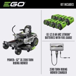 EGO Power+ Z6 ZT5207L 52 In. 56 V Battery Zero Turn Riding Mower Kit (Battery & Charger) W/ SIX 12.0 AH BATTERIES 13 EGO Power+ Z6 ZT5207L 52 In. 56 V Battery Zero Turn Riding Mower Kit (Battery & Charger) W/ SIX 12.0 AH BATTERIES -Power Lawn Equipment 32316f45 4ae1 4c37 8bfc 6e2f9b4acf43