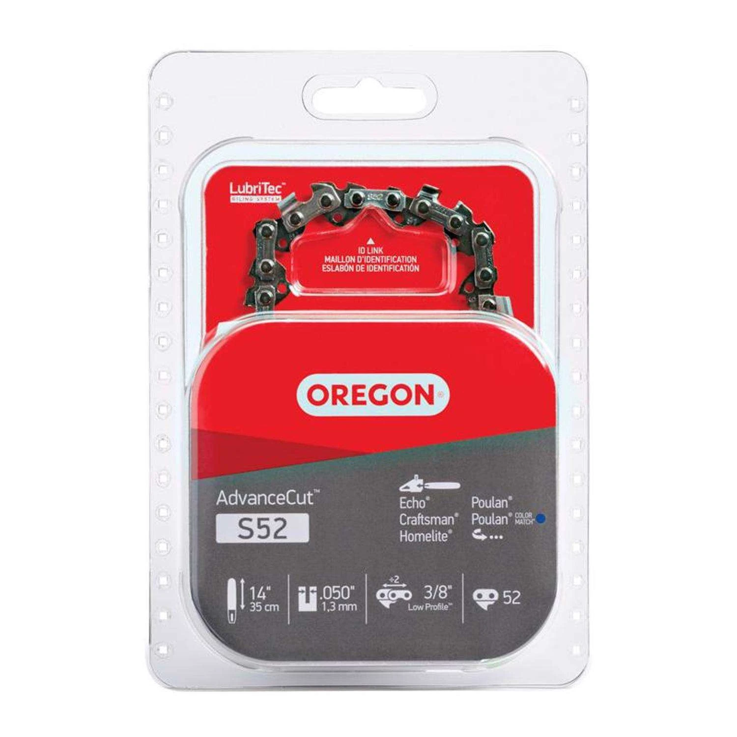 Oregon AdvanceCut S52 14 In. Chainsaw Chain 52 Links 3 Oregon AdvanceCut S52 14 In. Chainsaw Chain 52 Links