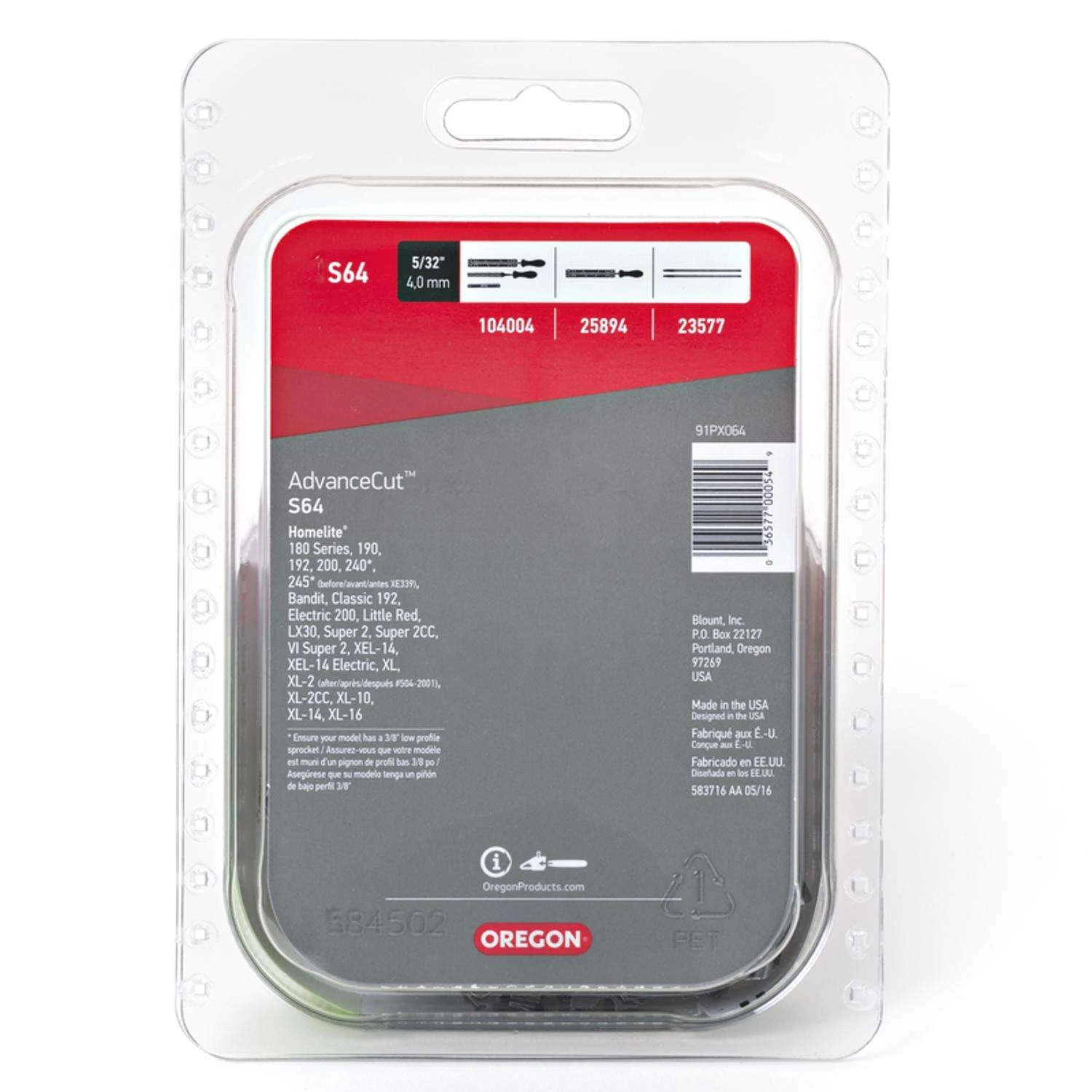 Oregon AdvanceCut S64 18 In. Chainsaw Chain 64 Links 4 Oregon AdvanceCut S64 18 In. Chainsaw Chain 64 Links - Image 2