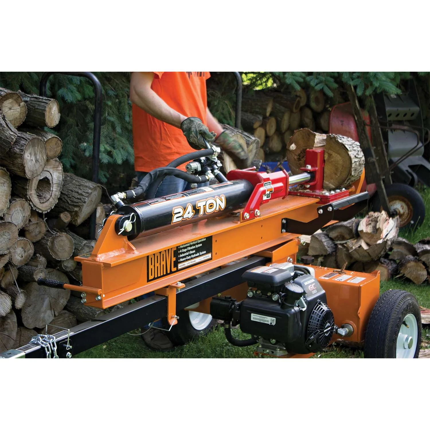 Brave 24 Ton Gas 160 Cc 4-Cycle Log Splitter 8 Brave 24 Ton Gas 160 Cc 4-Cycle Log Splitter - Image 6