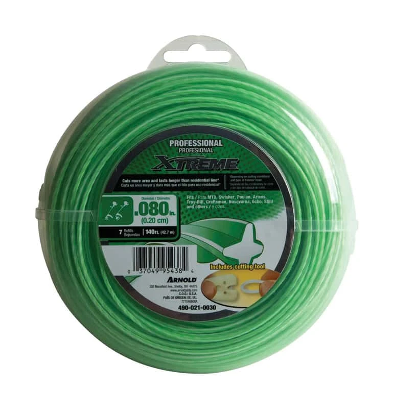 Arnold Xtreme Professional Grade 0.080 In. D X 140 Ft. L Trimmer Line 3 Arnold Xtreme Professional Grade 0.080 In. D X 140 Ft. L Trimmer Line