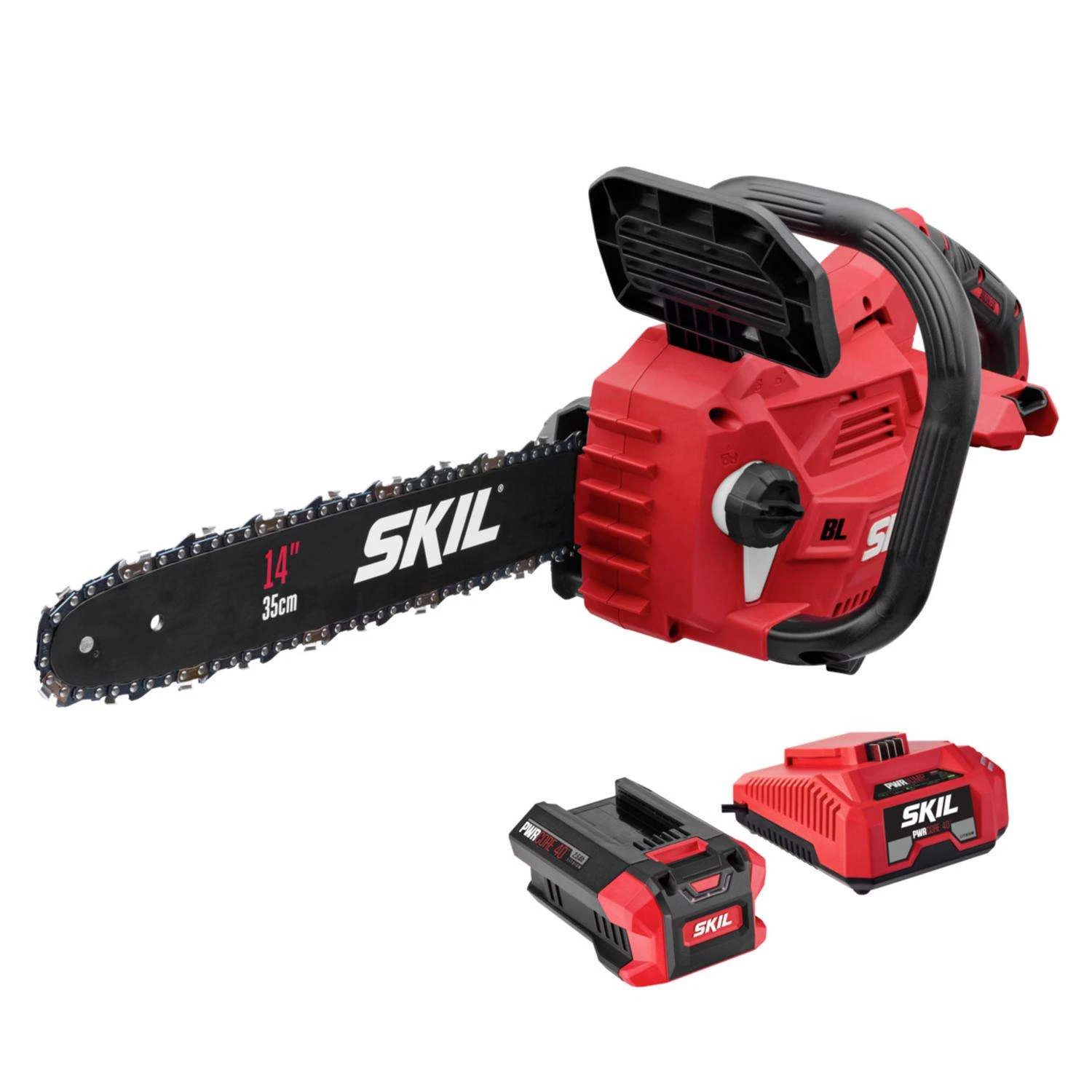 SKIL PWR CORE 40 CS4555-10 14 In. 40 V Battery Chainsaw Kit (Battery & Charger) 3/8 In. 3 SKIL PWR CORE 40 CS4555-10 14 In. 40 V Battery Chainsaw Kit (Battery & Charger) 3/8 In.