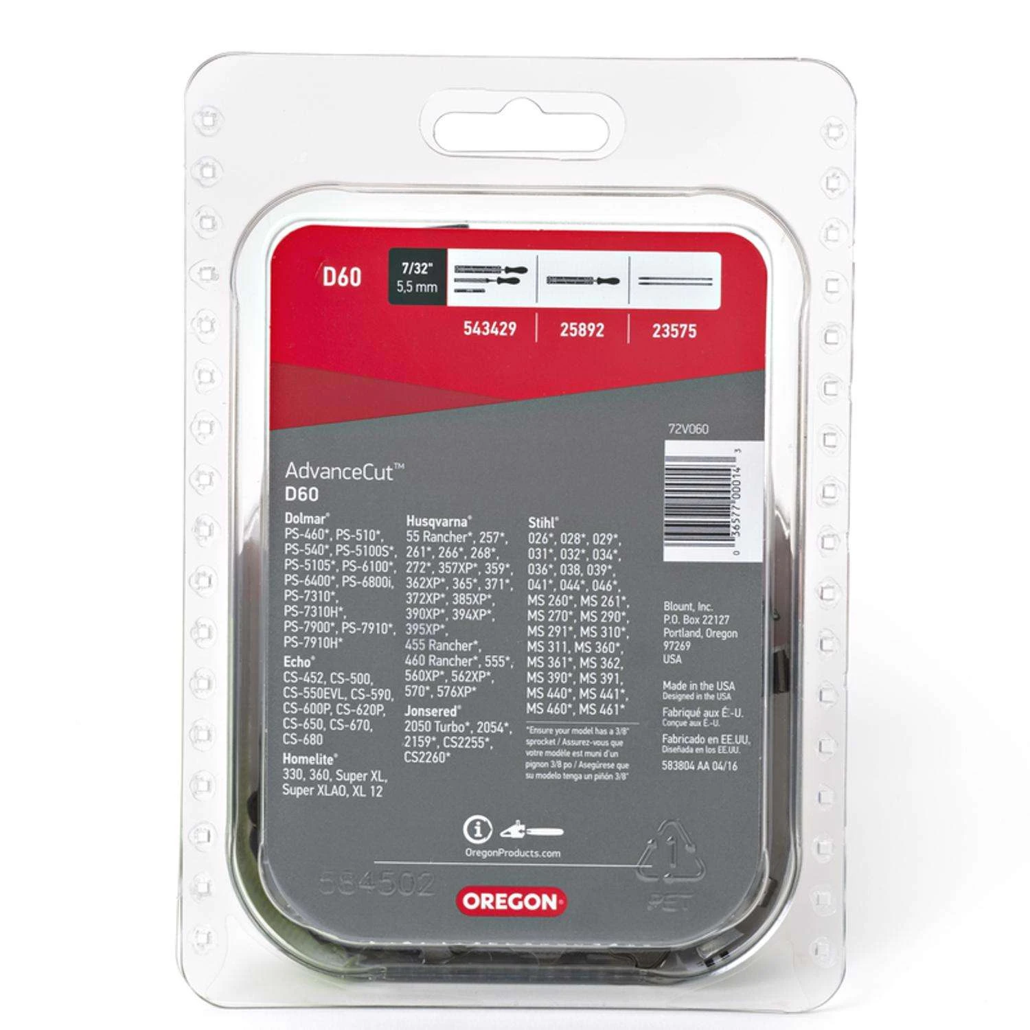 Oregon AdvanceCut D60 16 In. Chainsaw Chain 60 Links 4 Oregon AdvanceCut D60 16 In. Chainsaw Chain 60 Links - Image 2