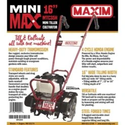 Maxim Mini Max 8 In. 4-Cycle 35 Cc Cultivator/Tiller 11 Maxim Mini Max 8 In. 4-Cycle 35 Cc Cultivator/Tiller -Power Lawn Equipment 3a9fd86d 6a9f 4947 8106 007f0c3677ce