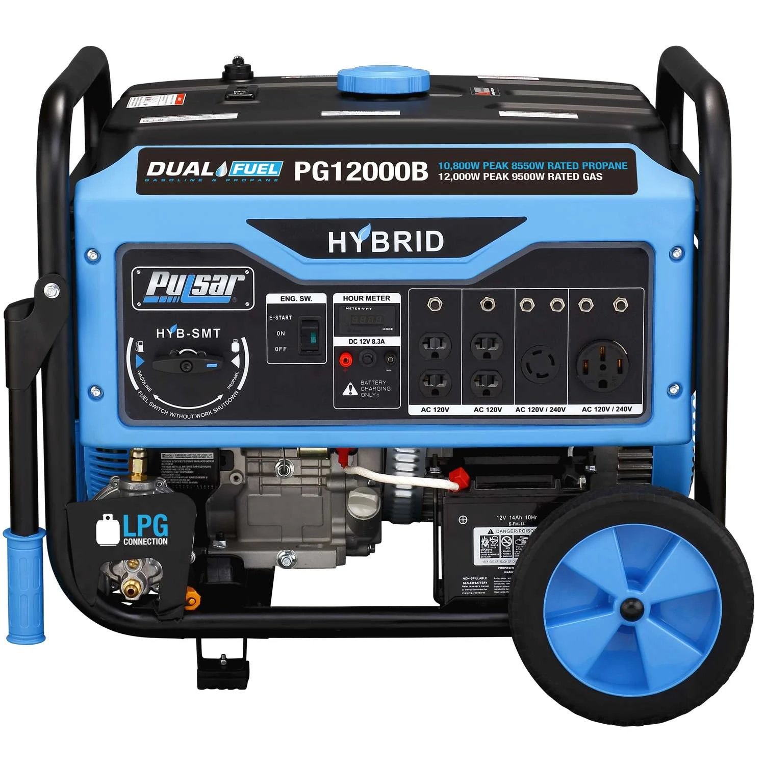 Pulsar 9500 W 120/240 V Gasoline Or Propane Portable Generator 4 Pulsar 9500 W 120/240 V Gasoline Or Propane Portable Generator - Image 2