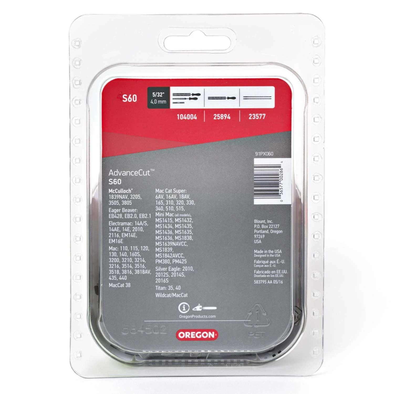 Oregon AdvanceCut S60 18 In. Chainsaw Chain 60 Links 4 Oregon AdvanceCut S60 18 In. Chainsaw Chain 60 Links - Image 2