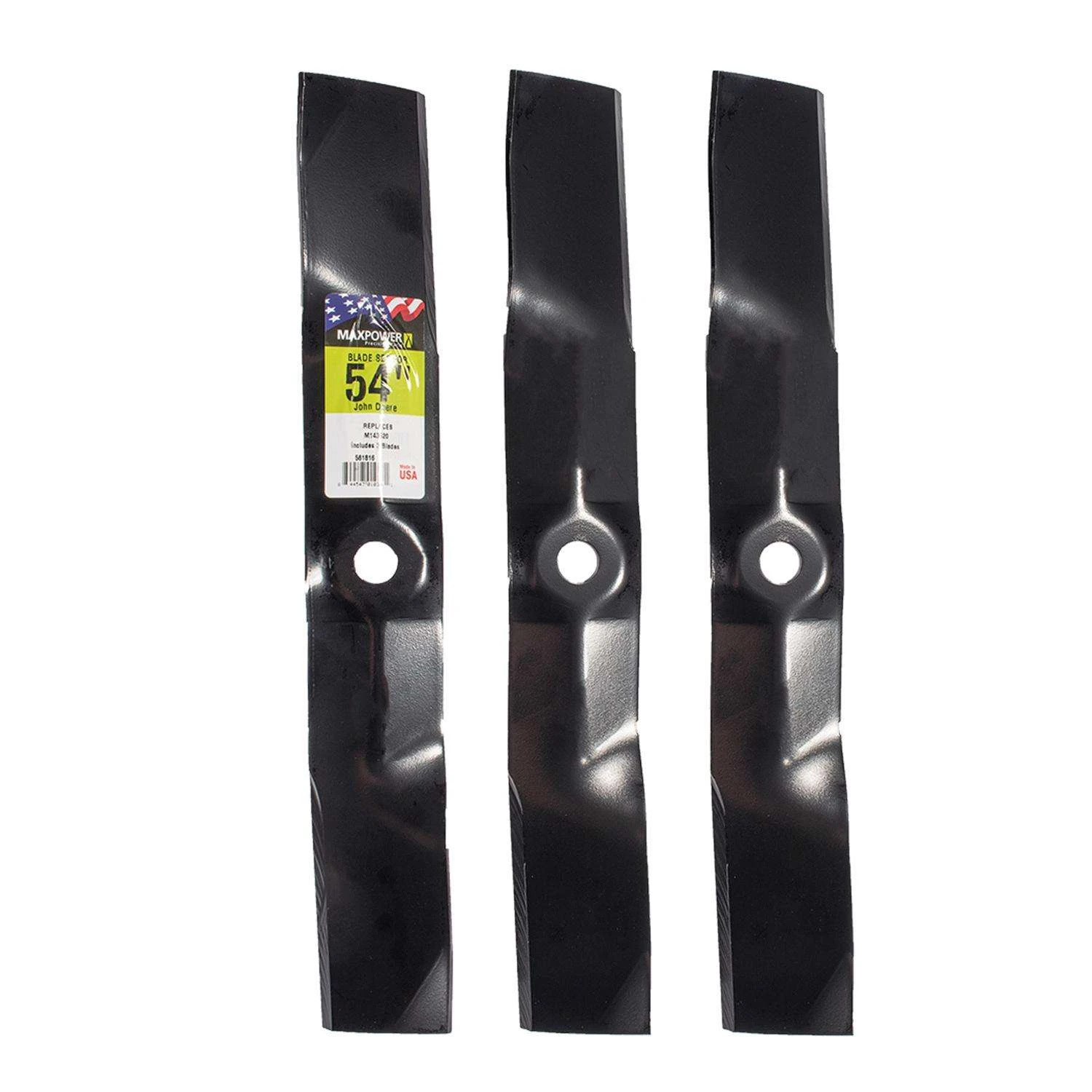 MaxPower 54 In. Standard Mower Blade Set For Riding Mowers 3 Pk 3 MaxPower 54 In. Standard Mower Blade Set For Riding Mowers 3 Pk
