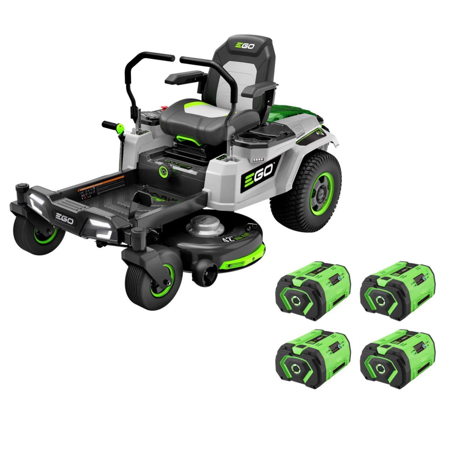 EGO Power+ Z6 ZT4204L 42 In. 56 V Battery Zero Turn Riding Mower Kit (Battery & Charger) W/ FOUR 10.0 AH BATTERIES 3 EGO Power+ Z6 ZT4204L 42 In. 56 V Battery Zero Turn Riding Mower Kit (Battery & Charger) W/ FOUR 10.0 AH BATTERIES