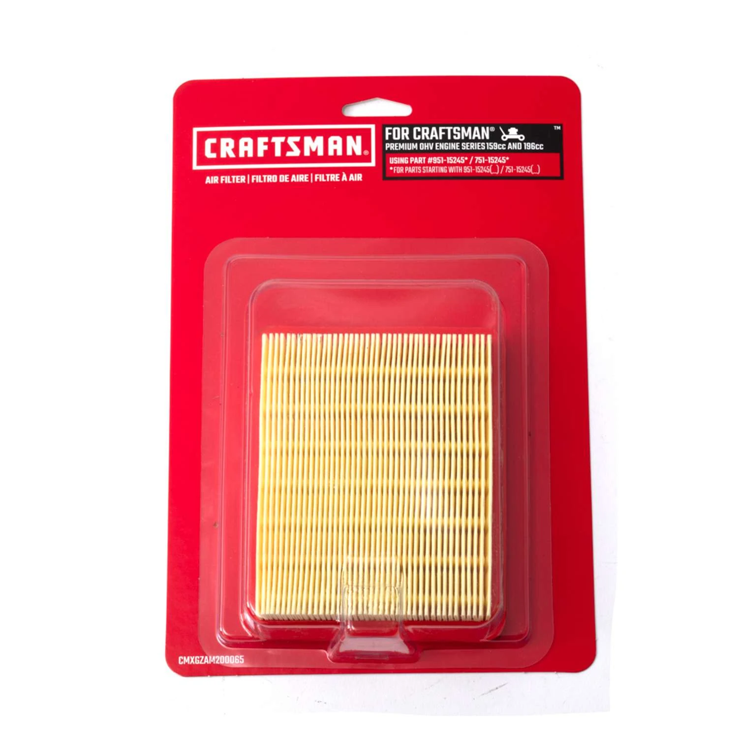 Craftsman Small Engine Air Filter For 951-15245/751-15245 3 Craftsman Small Engine Air Filter For 951-15245/751-15245