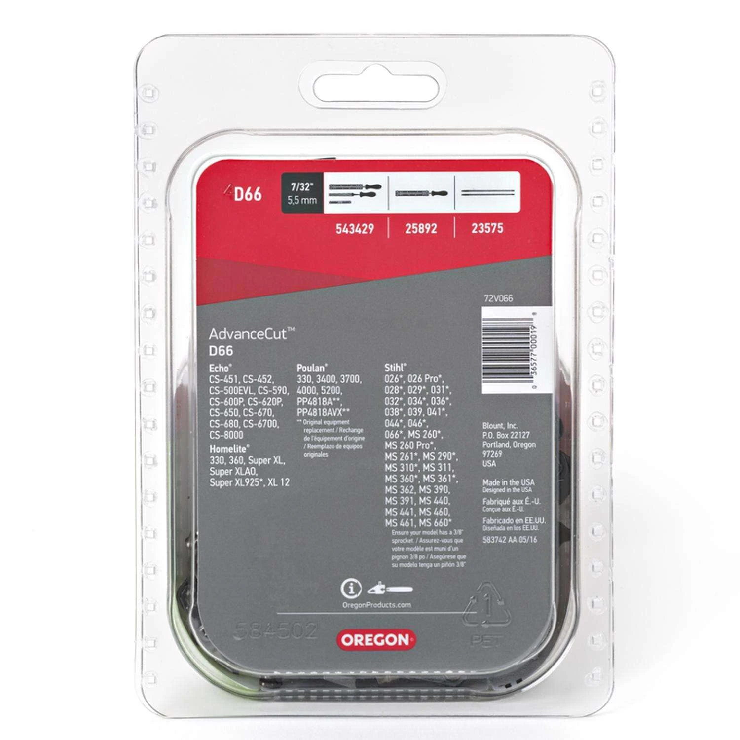 Oregon AdvanceCut D66 18 In. Chainsaw Chain 66 Links 4 Oregon AdvanceCut D66 18 In. Chainsaw Chain 66 Links - Image 2