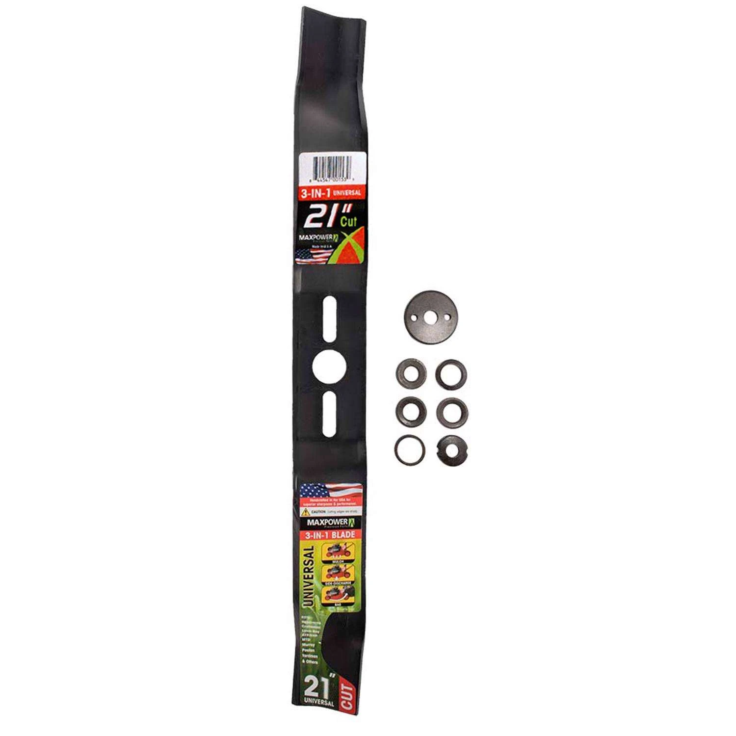 MaxPower 21 In. 3-in-1 Mower Blade For Walk-Behind Mowers 1 Pk 3 MaxPower 21 In. 3-in-1 Mower Blade For Walk-Behind Mowers 1 Pk