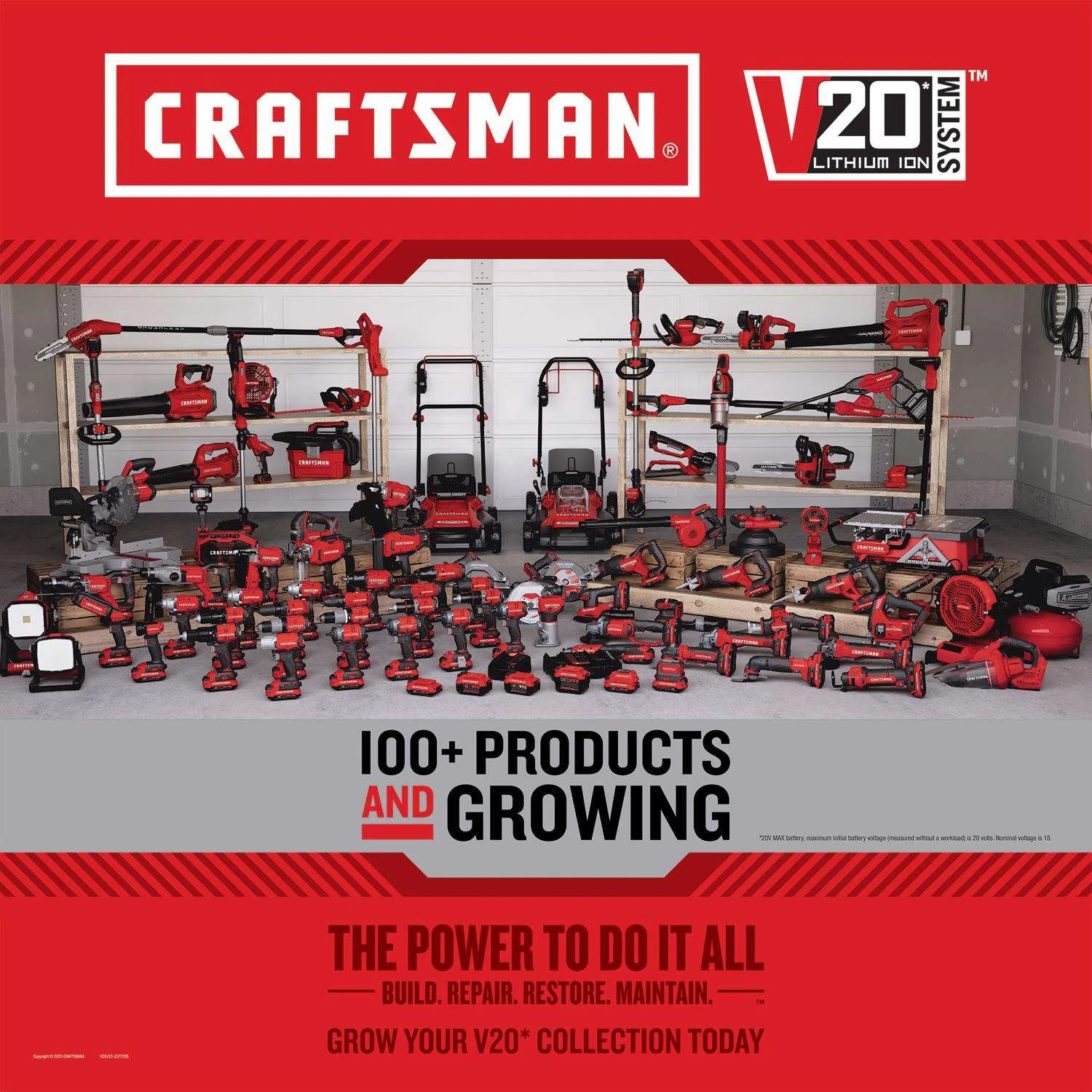 Craftsman 18 In. 20 V Battery Pole Hedge Trimmer Kit (Battery & Charger) 10 Craftsman 18 In. 20 V Battery Pole Hedge Trimmer Kit (Battery & Charger) - Image 8