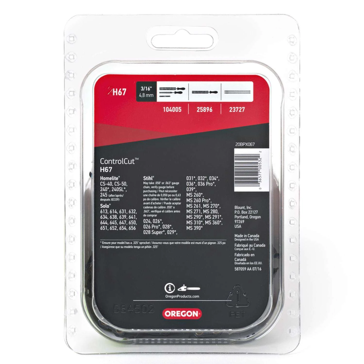 Oregon ControlCut H67 16 In. Chainsaw Chain 67 Links 4 Oregon ControlCut H67 16 In. Chainsaw Chain 67 Links - Image 2