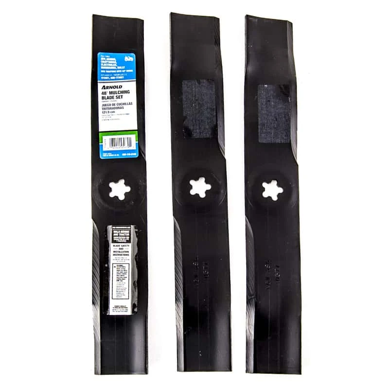 Arnold 48 In. Mulching Mower Blade Set For Riding Mowers 3 Pk 3 Arnold 48 In. Mulching Mower Blade Set For Riding Mowers 3 Pk