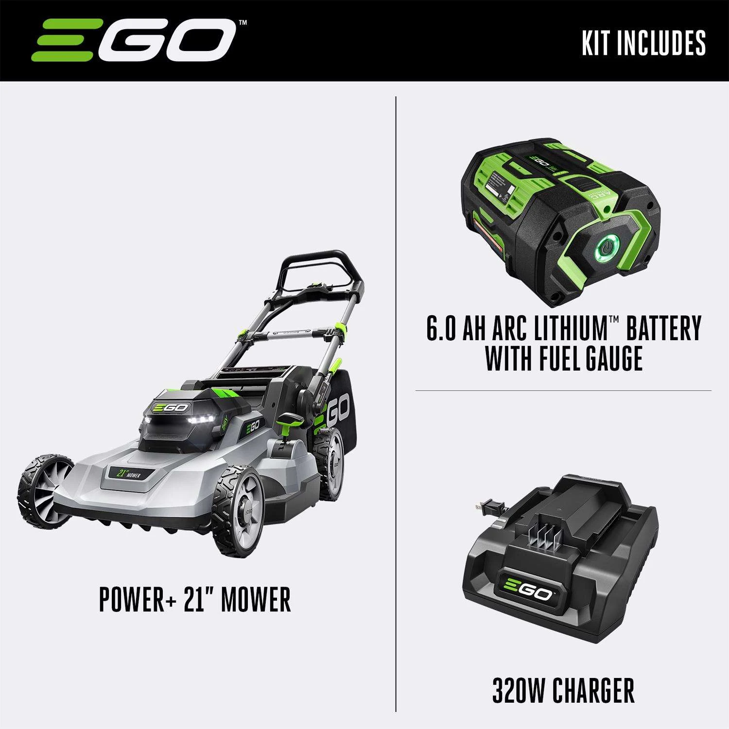 EGO Power+ LM2114 21 In. 56 V Electric Lawn Mower Kit (Battery & Charger) W/ 6.0 AH BATTERY 4 EGO Power+ LM2114 21 In. 56 V Electric Lawn Mower Kit (Battery & Charger) W/ 6.0 AH BATTERY - Image 2
