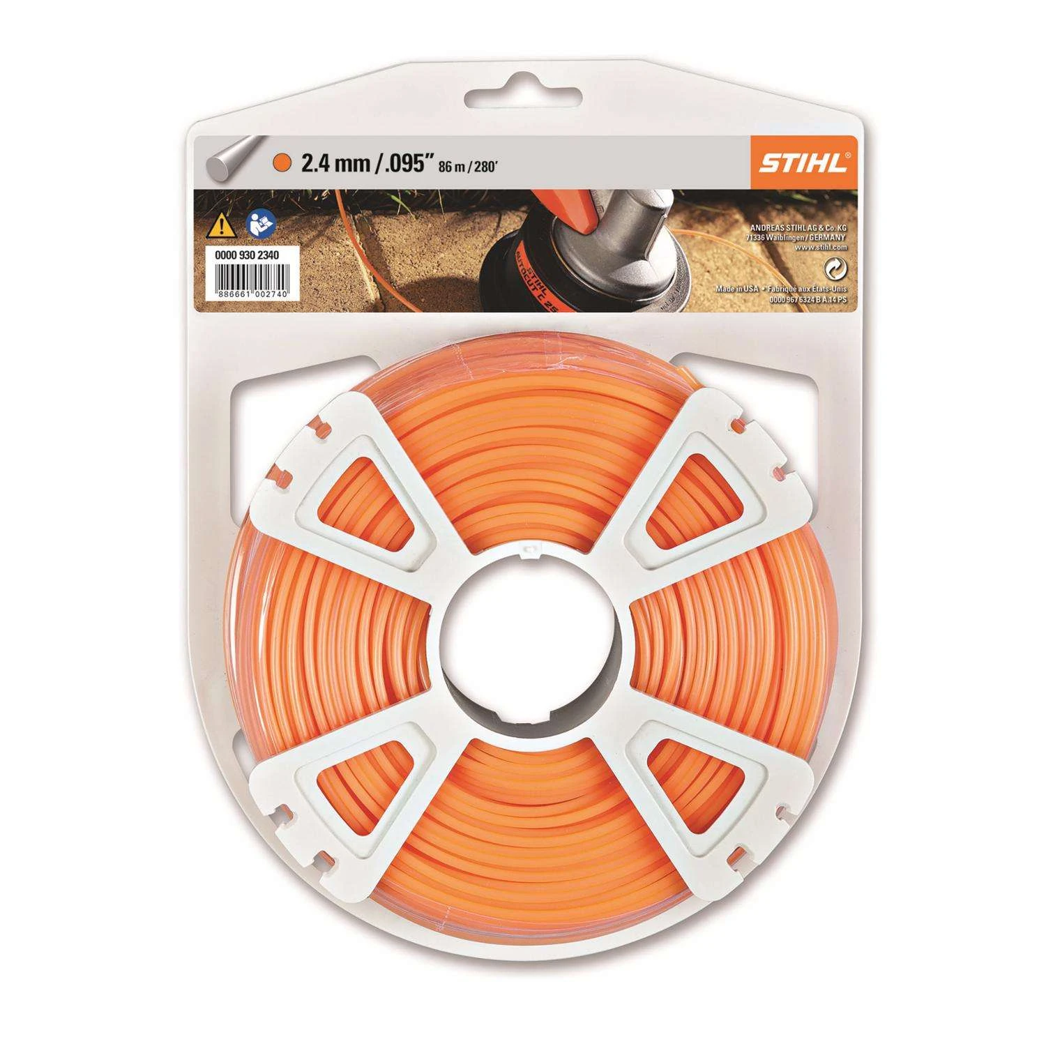 STIHL Premium Round .095 In. D X 280 Ft. L Trimmer Line 3 STIHL Premium Round .095 In. D X 280 Ft. L Trimmer Line