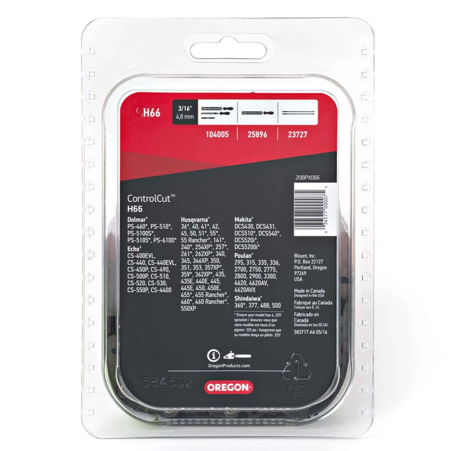 Oregon ControlCut H66 16 In. Chainsaw Chain 66 Links 4 Oregon ControlCut H66 16 In. Chainsaw Chain 66 Links - Image 2