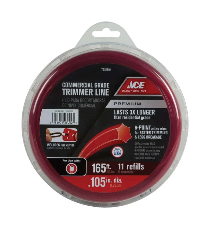 Ace Premium Commercial Grade 0.105 In. D X 165 Ft. L Trimmer Line 3 Ace Premium Commercial Grade 0.105 In. D X 165 Ft. L Trimmer Line
