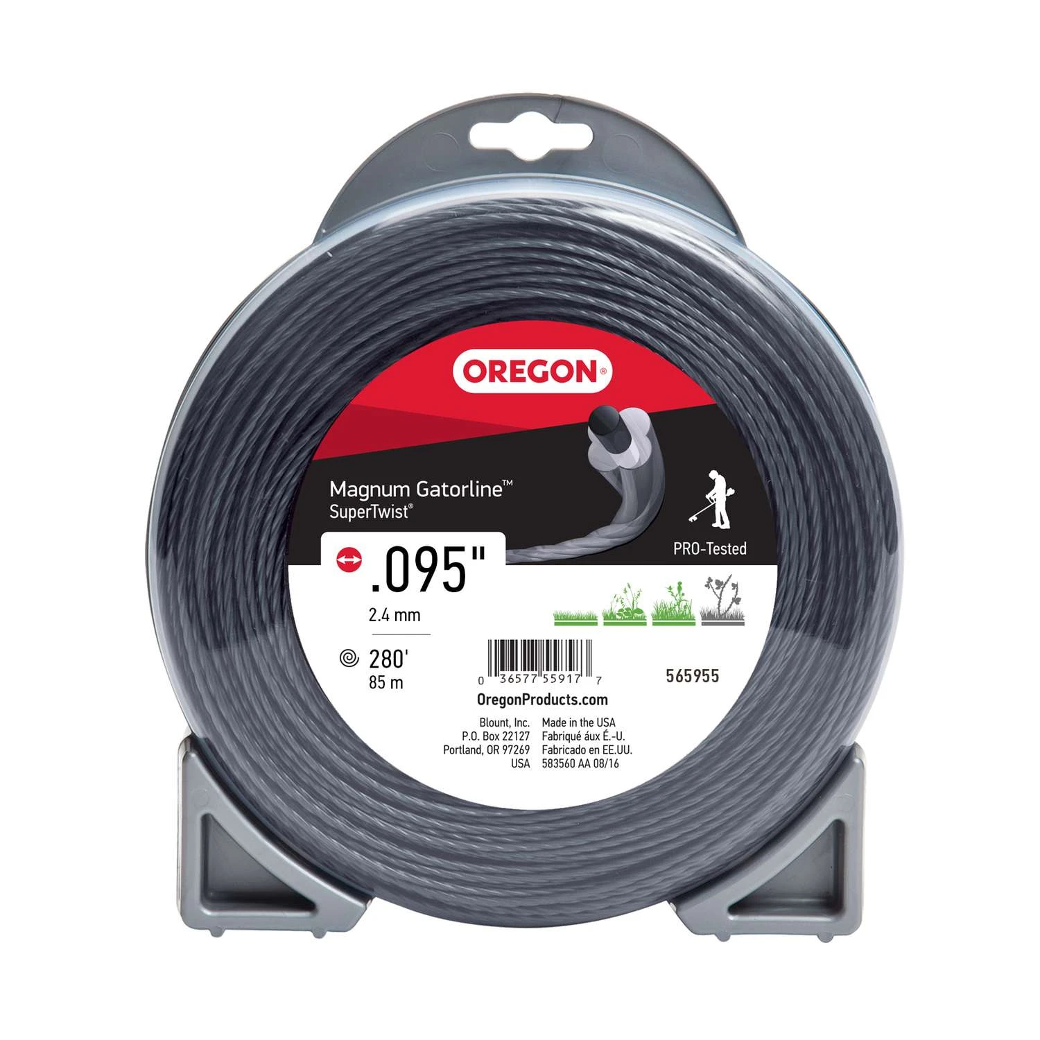 Oregon Magnum Gatorline Professional Grade 0.095 In. D X 280 Ft. L Trimmer Line 3 Oregon Magnum Gatorline Professional Grade 0.095 In. D X 280 Ft. L Trimmer Line