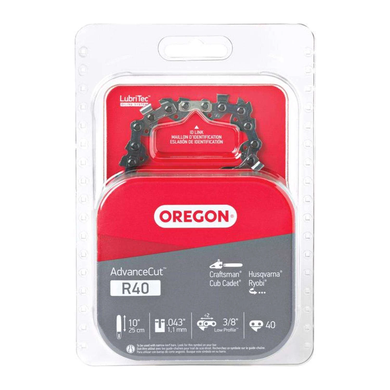 Oregon AdvanceCut R40 10 In. Chainsaw Chain 40 Links 3 Oregon AdvanceCut R40 10 In. Chainsaw Chain 40 Links