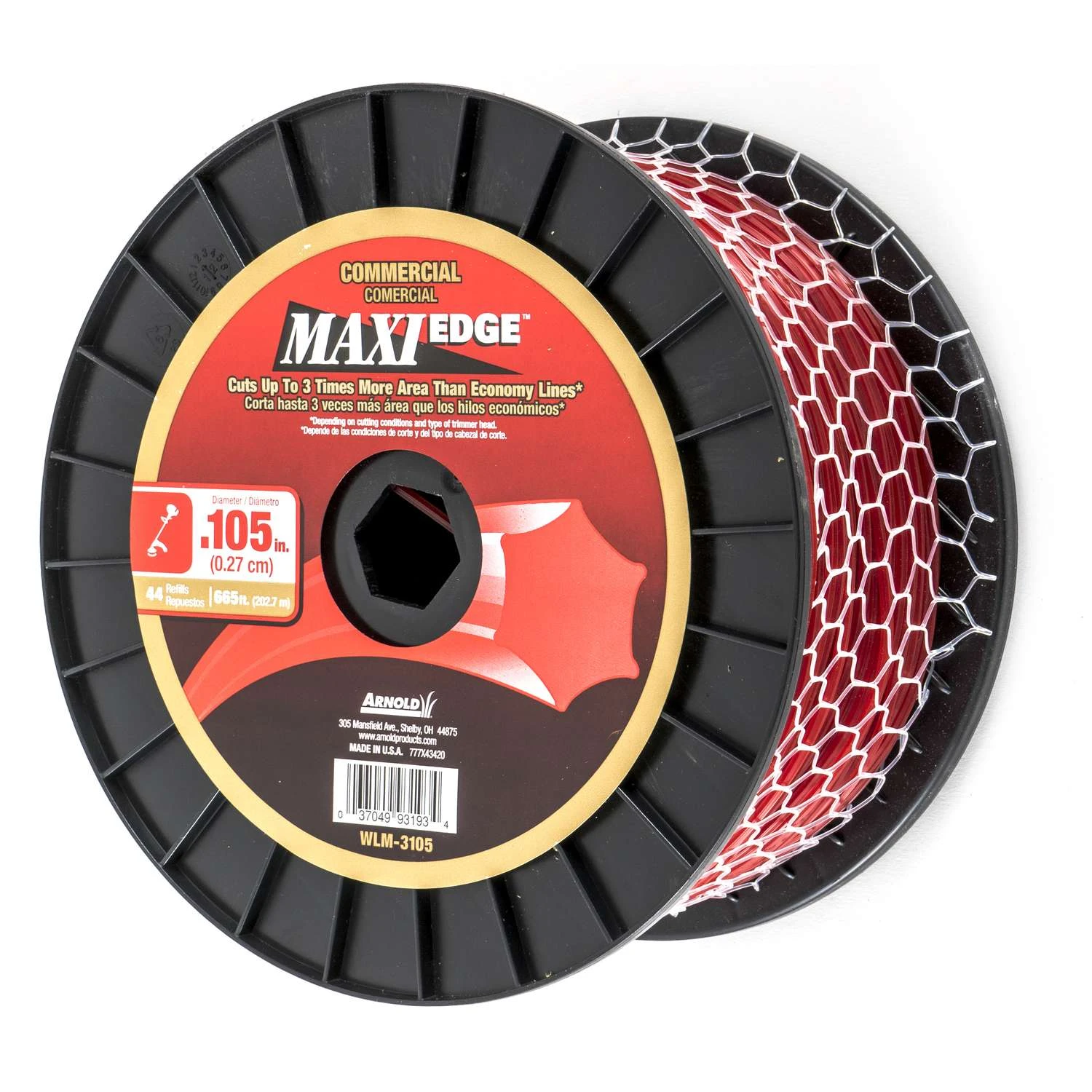 Arnold Maxi Edge Commercial Grade .105 In. D X 665 Ft. L Trimmer Line 3 Arnold Maxi Edge Commercial Grade .105 In. D X 665 Ft. L Trimmer Line