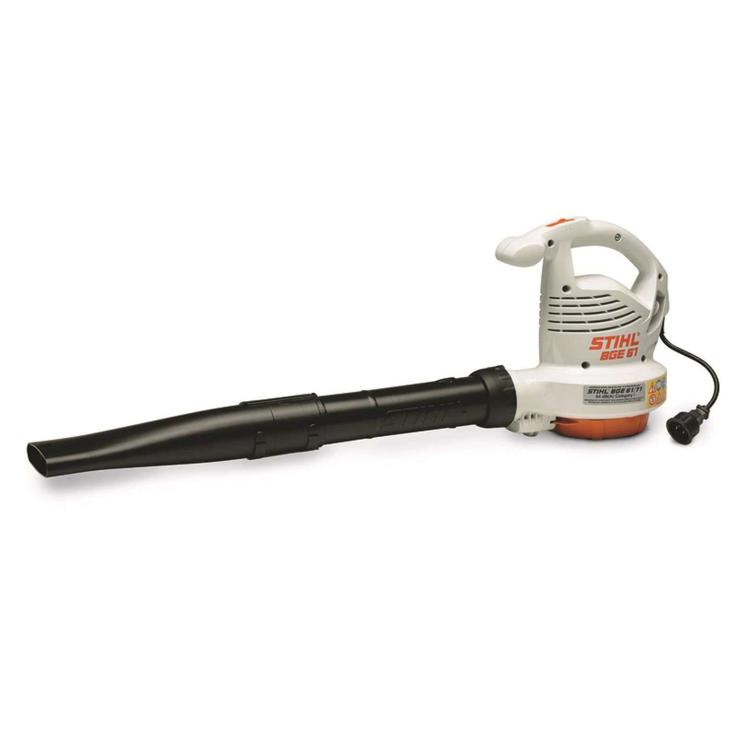 STIHL BGE 61 148 Mph 285 CFM 120 V Electric Handheld Leaf Blower 3 STIHL BGE 61 148 Mph 285 CFM 120 V Electric Handheld Leaf Blower