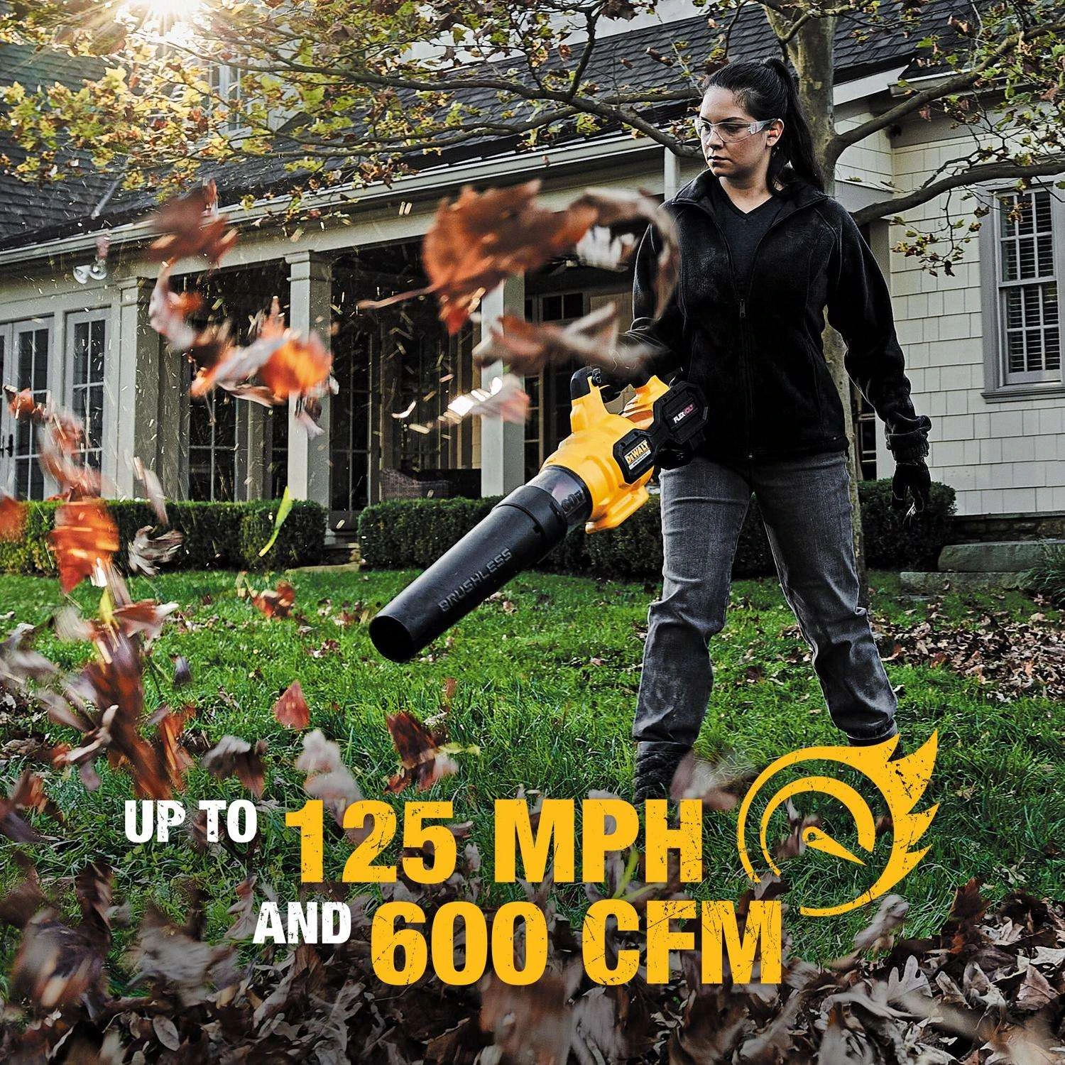 DeWalt Flexvolt 125 Mph 600 CFM 60 V Battery Handheld Leaf Blower Kit (Battery & Charger) 5 DeWalt Flexvolt 125 Mph 600 CFM 60 V Battery Handheld Leaf Blower Kit (Battery & Charger) - Image 3