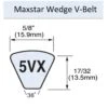 Mitsuboshi Maxstar Wedge Supreme Wedge Raw Edge Cogged V-Belt 0.63 In. W X 170 In. L For All Motors -Power Lawn Equipment 8f1a1f7b 0de2 4294 be8b 93df23a63e2f