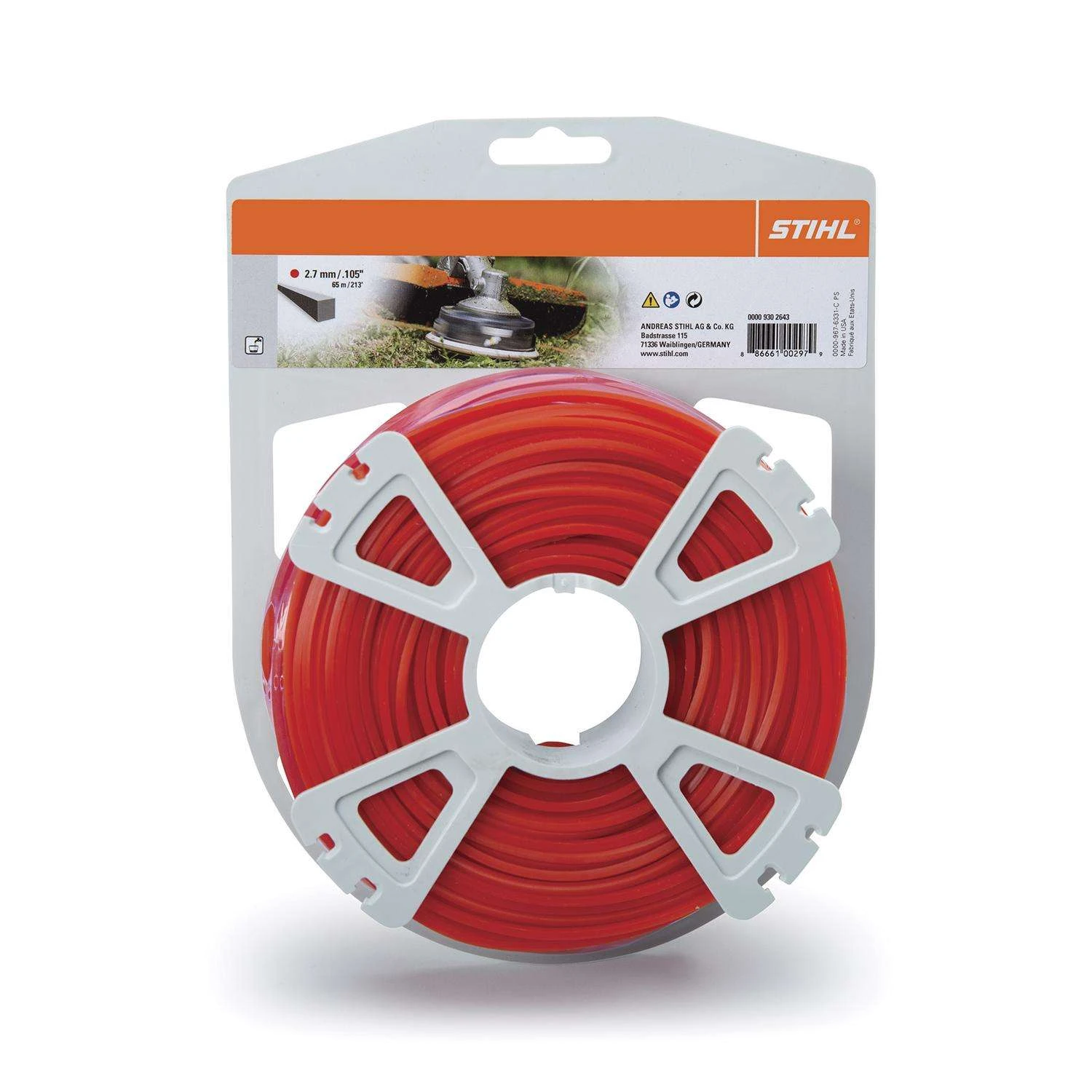 STIHL Premium Square .095 In. D X 272 Ft. L Trimmer Line 3 STIHL Premium Square .095 In. D X 272 Ft. L Trimmer Line