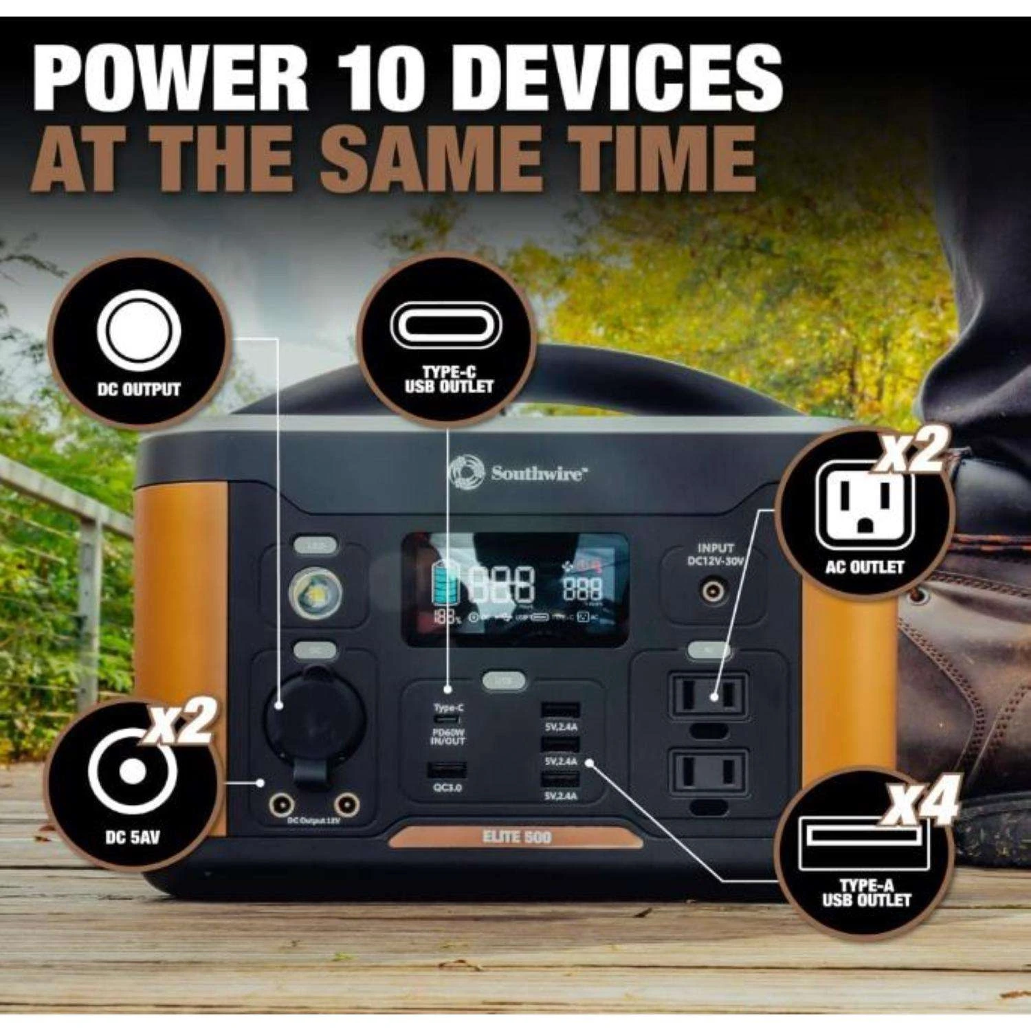 Southwire Elite 500 Series 515 W 3.7 V Battery Portable Power Station Kit (Battery & Charger) 6 Southwire Elite 500 Series 515 W 3.7 V Battery Portable Power Station Kit (Battery & Charger) - Image 4