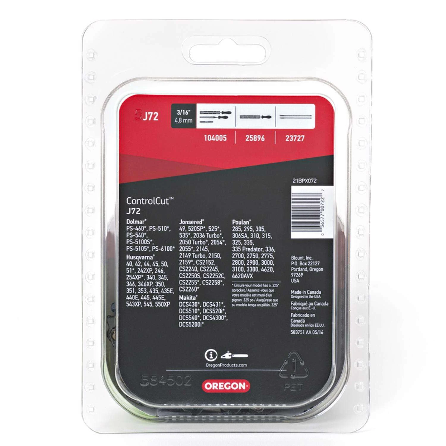 Oregon ControlCut J72 18 In. Chainsaw Chain 72 Links 4 Oregon ControlCut J72 18 In. Chainsaw Chain 72 Links - Image 2