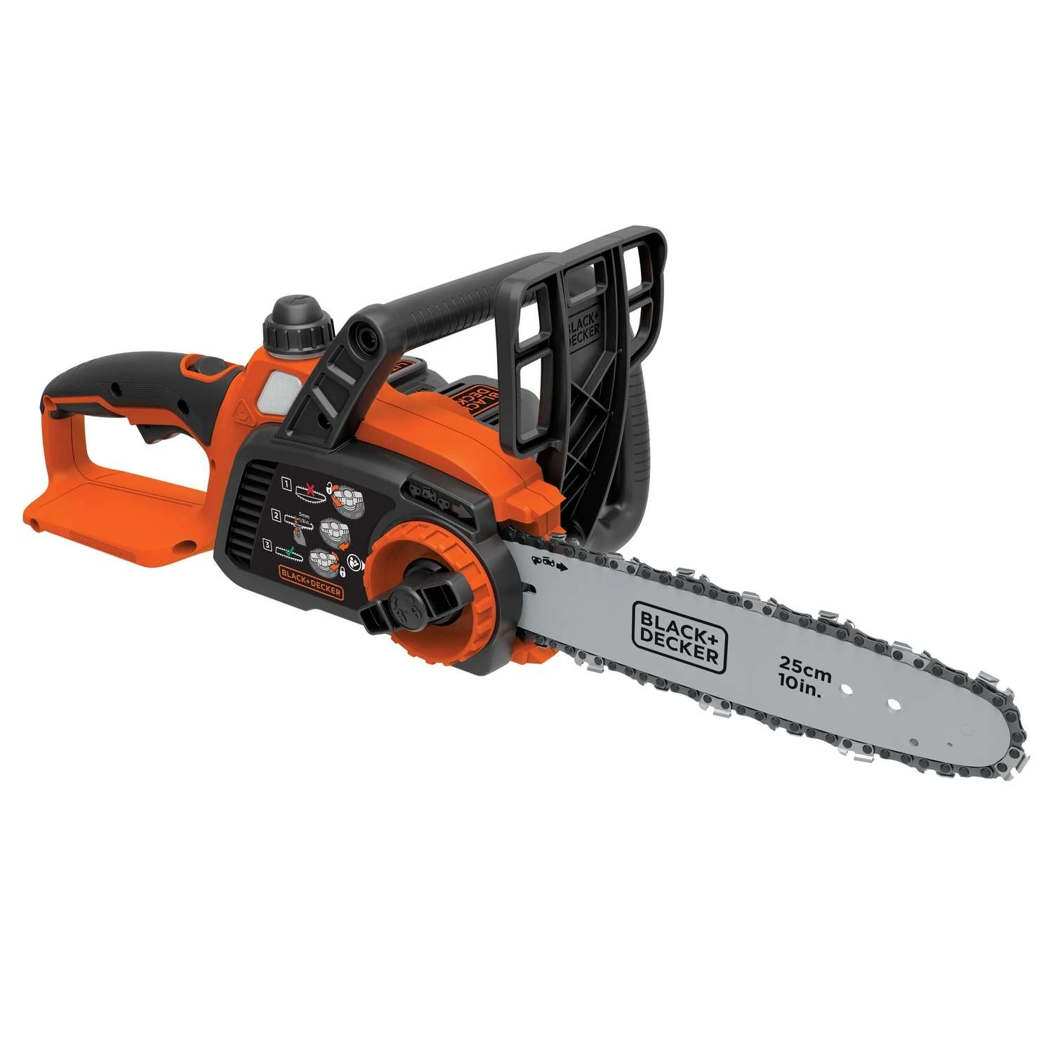 Black & Decker Black+Decker MAX 10 In. 20 V Battery Chainsaw Kit (Battery & Charger) 4 Black & Decker Black+Decker MAX 10 In. 20 V Battery Chainsaw Kit (Battery & Charger) - Image 2